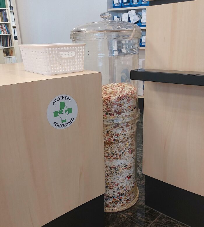 My Local Pharmacy Has This Huge Container Of Random Pills