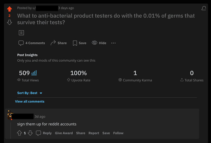 This Comment On A Post I Made In R/Randomthoughts