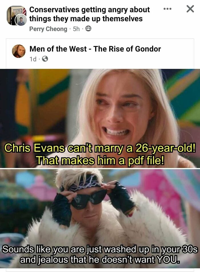 Meme showing a reality check on misogynists’ anger with captions about jealousy and criticism.