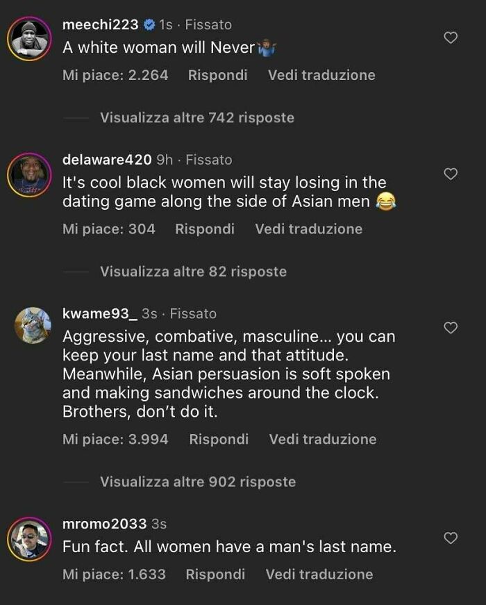 Screenshot of misogynistic social media comments showing aggressive and controversial views, receiving backlash and reality checks.