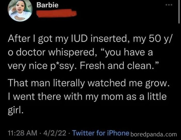 Misogynist doctor makes inappropriate comment during IUD insertion, receiving a much-needed reality check instead.
