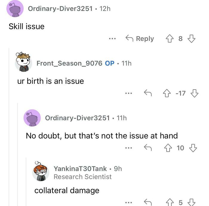 A witty online comeback with humorous banter in a chat, showcasing perfect comebacks.