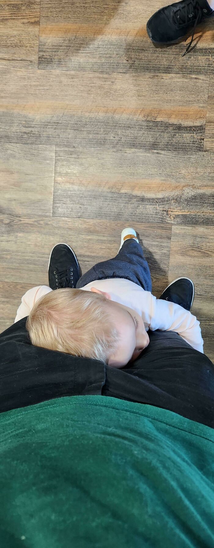 Little Guy Broke My Heart Today. End Of Paternity Leave And First Day Of Childcare. Me Too, Buddy. Me Too