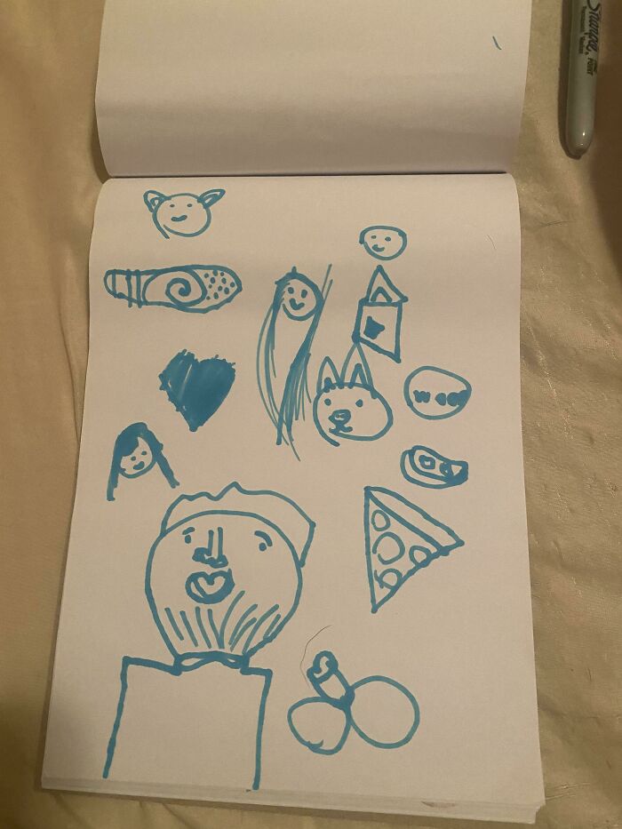 My 6 Year Old Drew This Great Picture Of Me With All Of The Things I Love. She Did A Great Job On My “Bike”