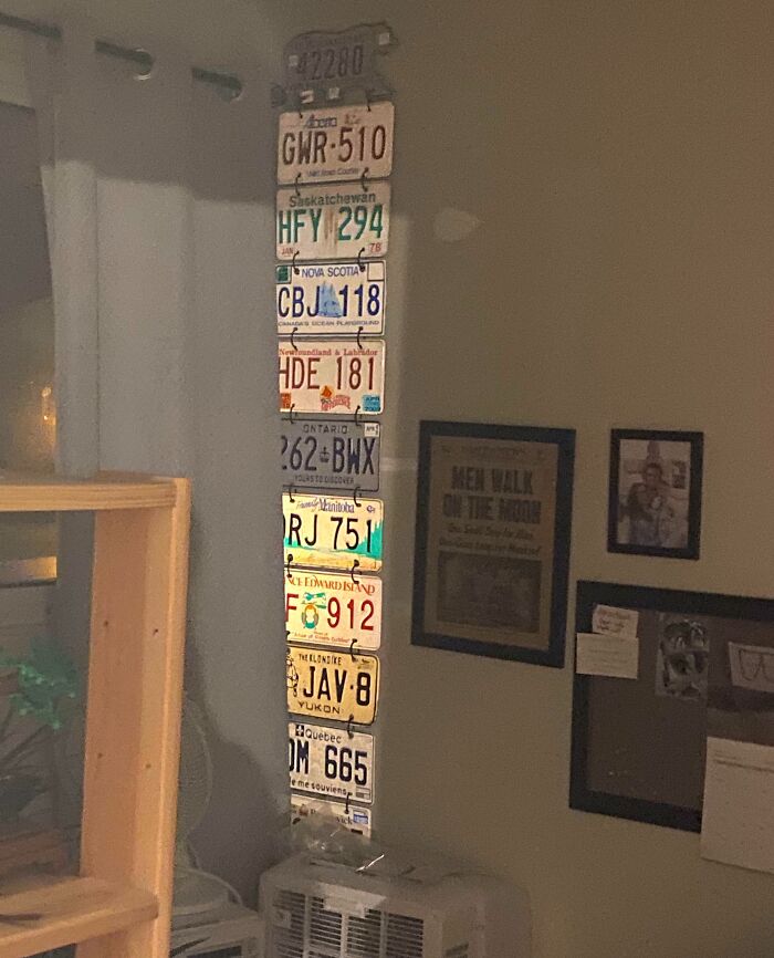 Two Of My Canadian License Plate Collection Items Don't Reflect Light