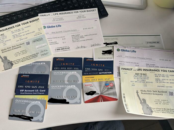Fake Credit Cards And Checks I've Collected Since January