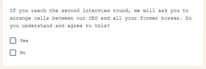 Saw This On A Job Application. Immediately Closed Out