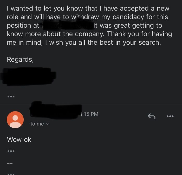 Recruiter Not Happy I Withdrew My Candidacy