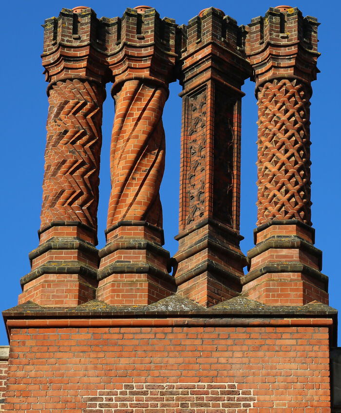 Tudor Chimneys At Hampton Court Palace