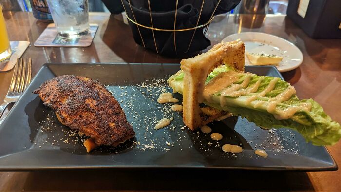 Ordered A Blackened Salmon Caesar Salad
