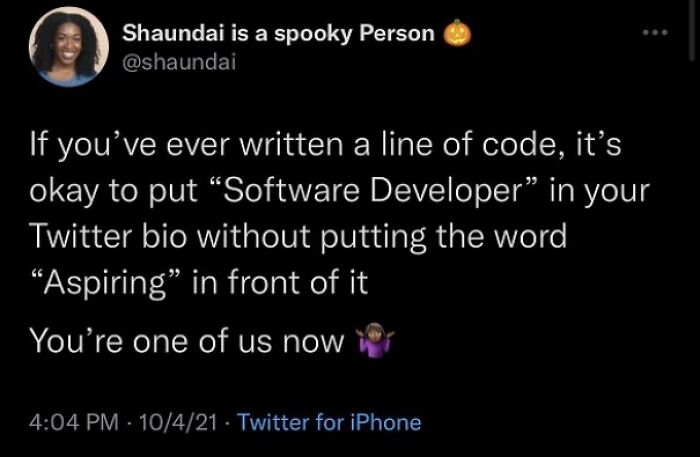 People supporting each other online in a wholesome way, encouraging new developers to embrace their skills confidently.