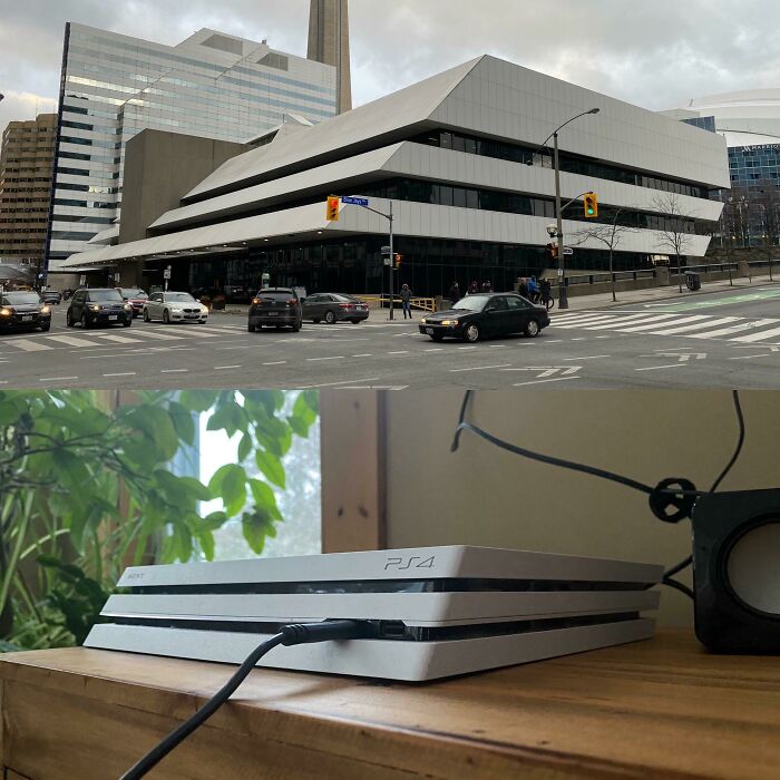 Ps4 Pro Looks Remarkably Like A Toronto Building. 325 Front St W. Built 1982