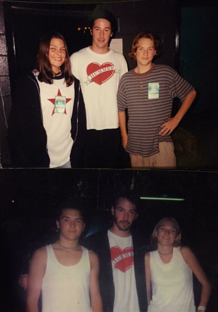 Dude Meets Keanu Reeves 3 Years Apart, But Keanu Wears The Same Shirt