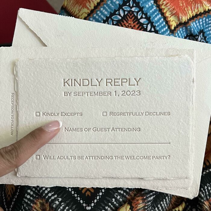 Do I Except Or Decline The Wedding Invitation…