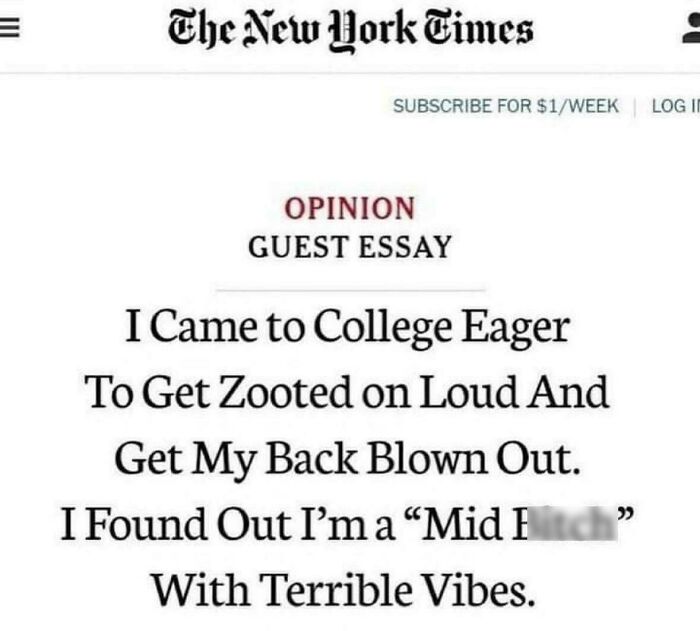 Mid B***h With Terrible Vibes