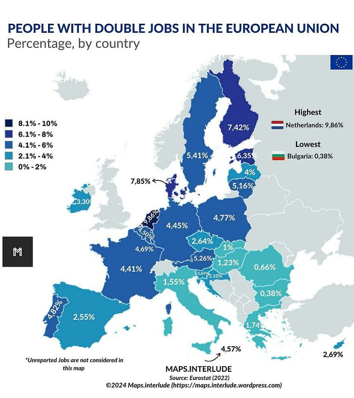 People With Double Jobs In The European Union