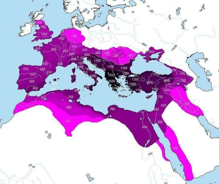 How Many Years An Area Has Been Rules By The Roman Empire