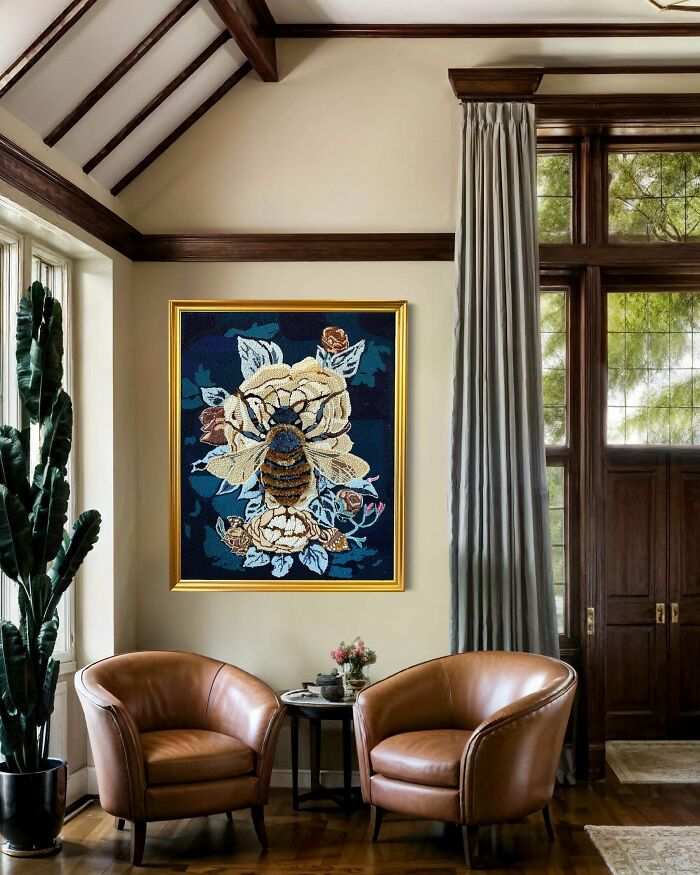 Proud To Showcase My Wife's Debut In Large-Scale Fiber Textile Wall Art Called "The Honey"