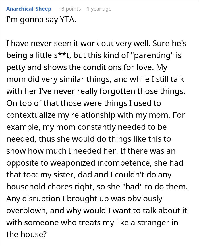 Comment discussing parenting challenges and a teen becoming an exemplary son after mom&rsquo;s punishment.
