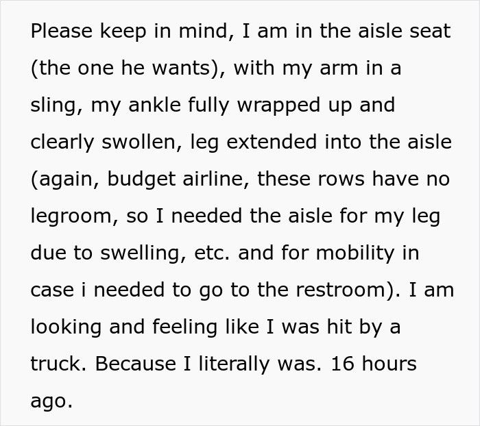 Injured Woman Refuses To Be Bullied Out Of Her Priority Seat By Entitled Dad - 9