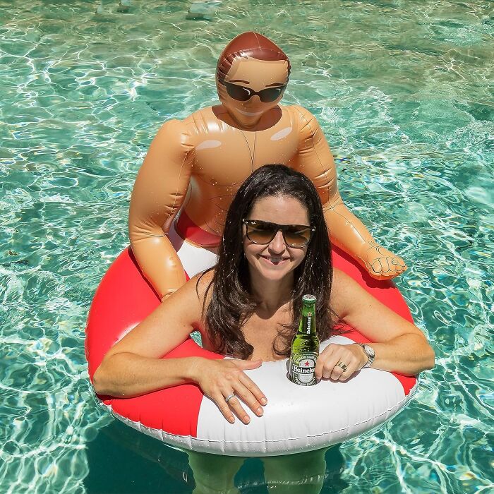 Meet Your Child's Bobbing Beefcake: Chad The Lifeguard Pool Ring. Because Not All Heroes Wear Capes, Some Just Float