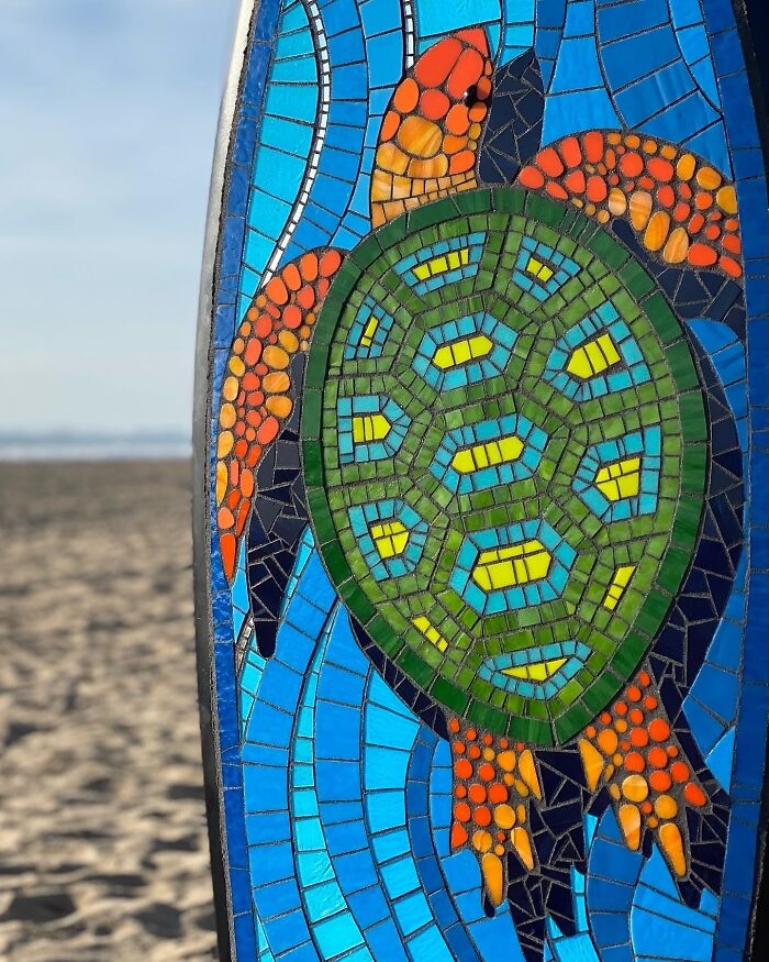 I Am A Mosaic Artist And I Create Contemporary Mosaic Surfboards (24 Pics) - 8