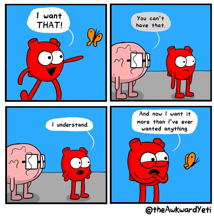 Battle Royale: The Hilarious Showdown Between Heart And Brain In Comic Form (New Pics)