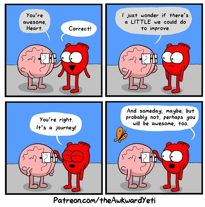 Battle Royale: The Hilarious Showdown Between Heart And Brain In Comic Form (New Pics)