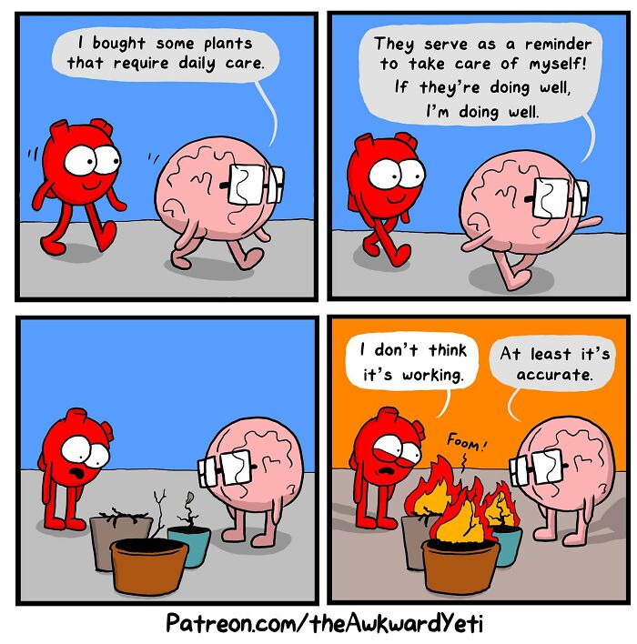 Battle Royale: The Hilarious Showdown Between Heart And Brain In Comic Form (New Pics)