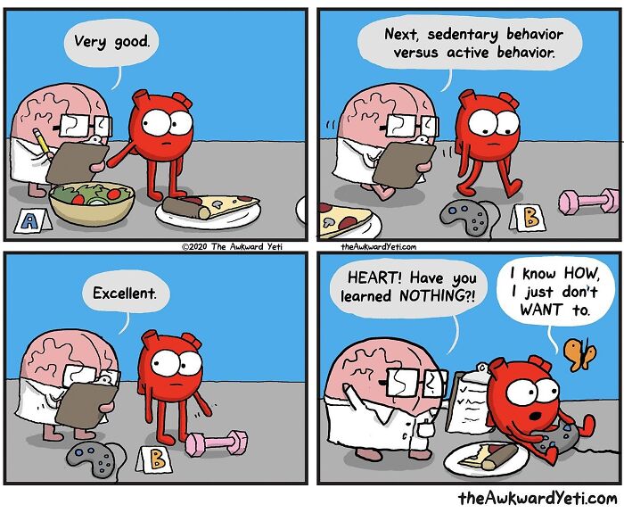 Battle Royale: The Hilarious Showdown Between Heart And Brain In Comic Form (New Pics)