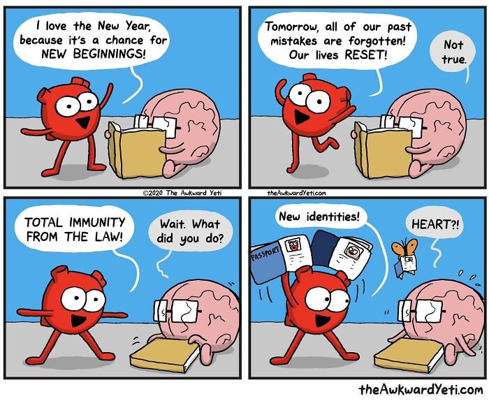 Battle Royale: The Hilarious Showdown Between Heart And Brain In Comic Form (New Pics)