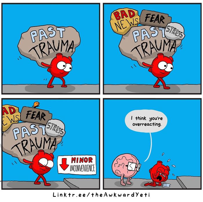 Battle Royale: The Hilarious Showdown Between Heart And Brain In Comic Form (New Pics)