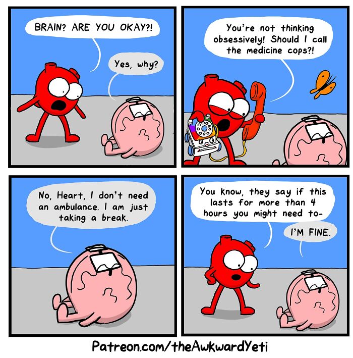 Battle Royale: The Hilarious Showdown Between Heart And Brain In Comic Form (New Pics)