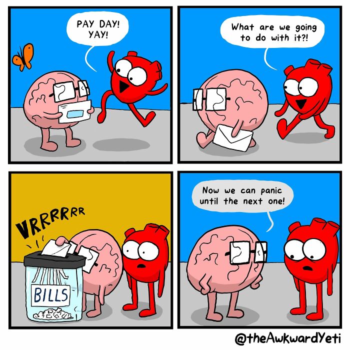 Battle Royale: The Hilarious Showdown Between Heart And Brain In Comic Form (New Pics)