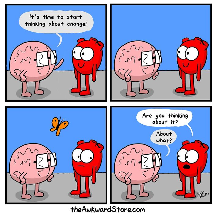 Battle Royale: The Hilarious Showdown Between Heart And Brain In Comic Form (New Pics)