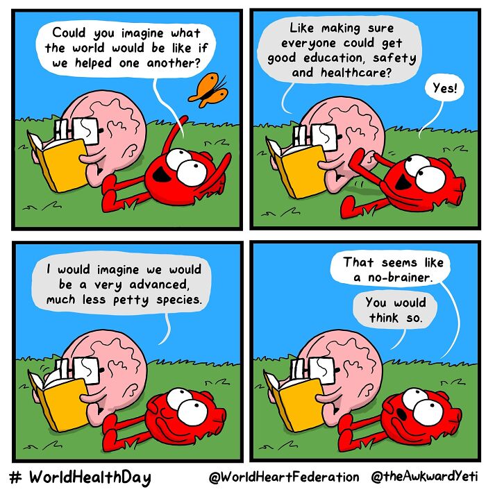 Battle Royale: The Hilarious Showdown Between Heart And Brain In Comic Form (New Pics)