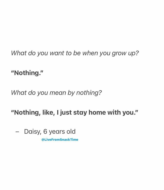 Kid's wholesome and hilarious quote about wanting to do nothing but stay home shared by NYC school teacher.