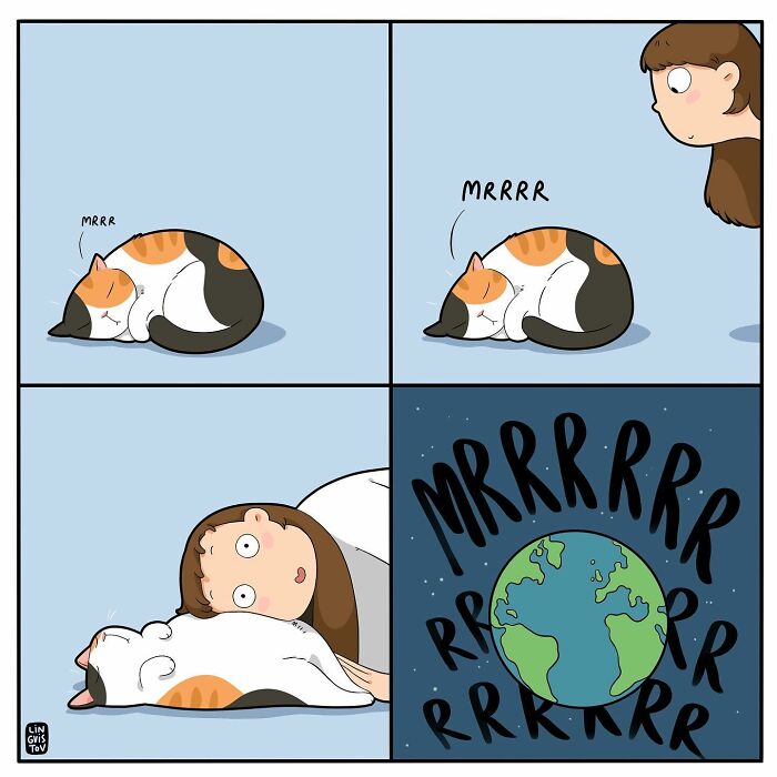 Funny Comic Of Life With A Cat By Lingvistov
