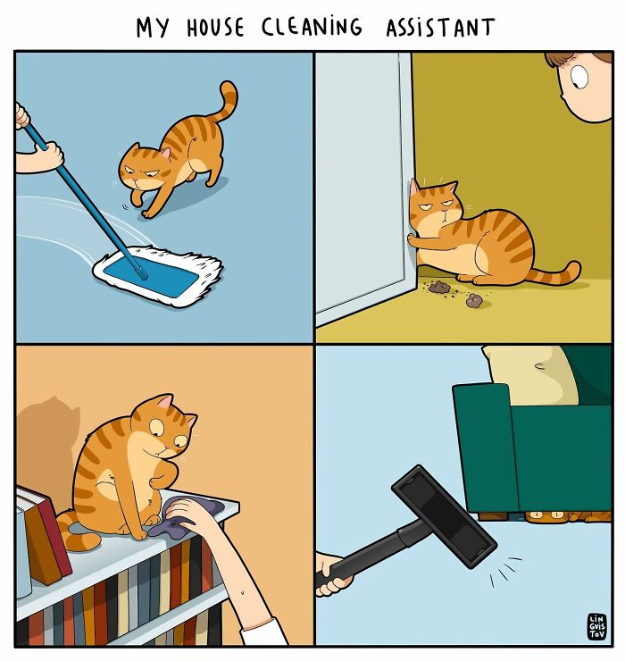 Funny Comic Of Life With A Cat By Lingvistov