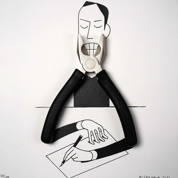 Creative Drawings Completed Using Everyday Objects By Christoph Niemann