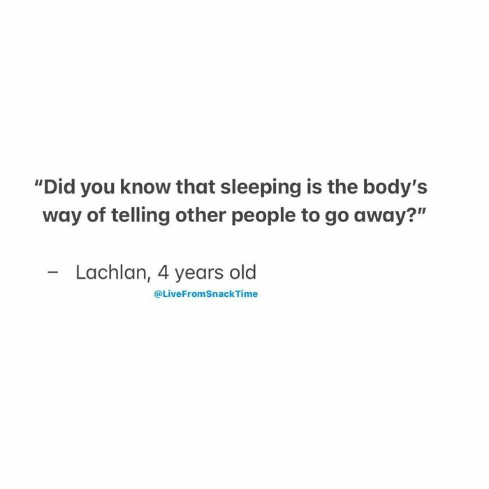 Wholesome and hilarious quotes from little kids shared by an NYC school teacher about sleeping and personal space.
