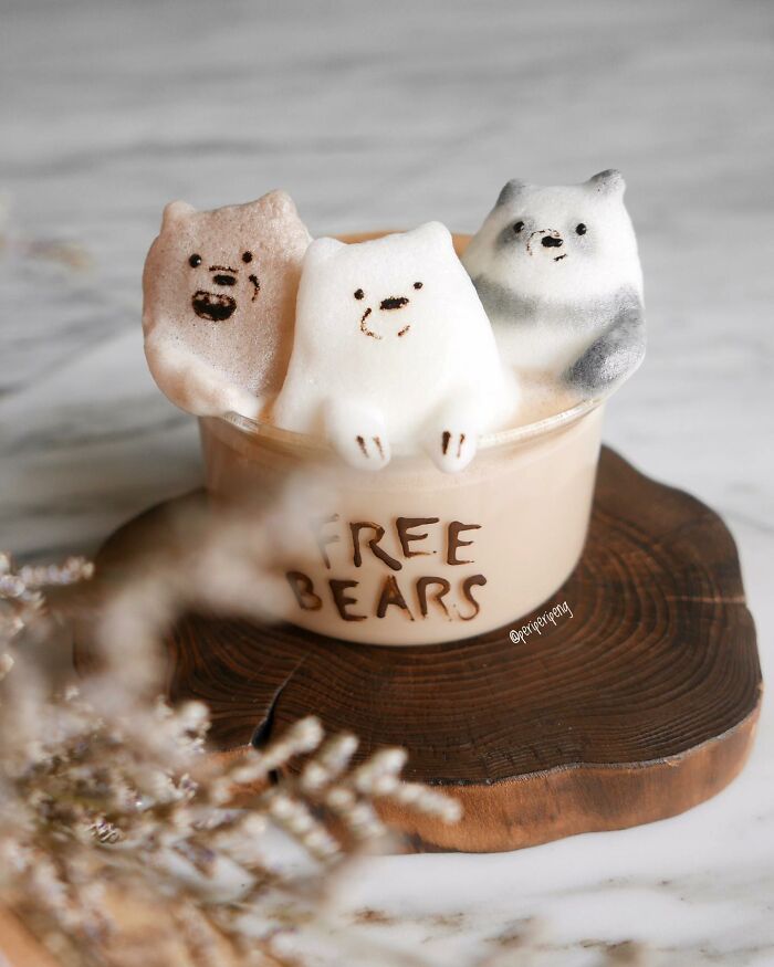 Coffee Foam Creations By Daphne Tan