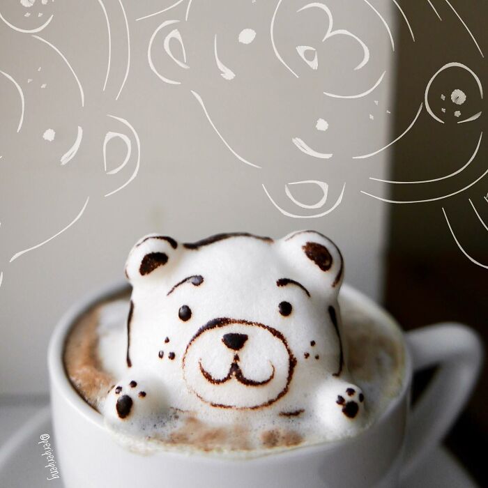 Coffee Foam Creations By Daphne Tan