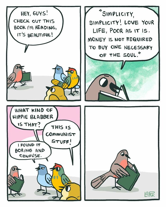 Funny Comics About A Cat Hiring Birds In His Company By This Brazilian Artist (New Pics)