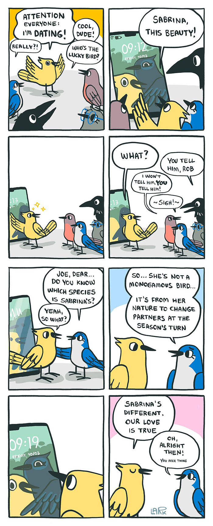 Funny Comics About A Cat Hiring Birds In His Company By This Brazilian Artist (New Pics)