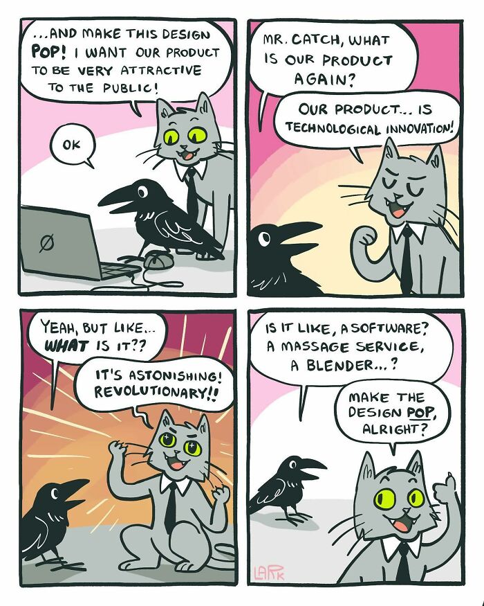 Funny Comics About A Cat Hiring Birds In His Company By This Brazilian Artist (New Pics)