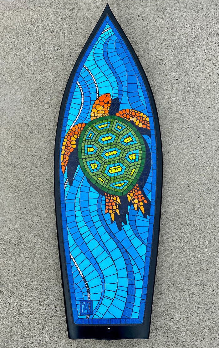 I Am A Mosaic Artist And I Create Contemporary Mosaic Surfboards (24 Pics) - 7