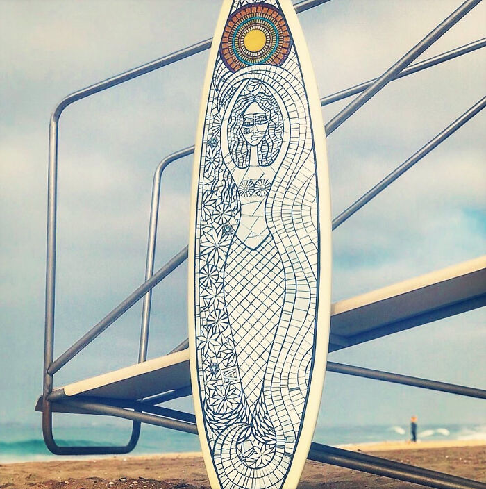 I Am A Mosaic Artist And I Create Contemporary Mosaic Surfboards (24 Pics) - 21