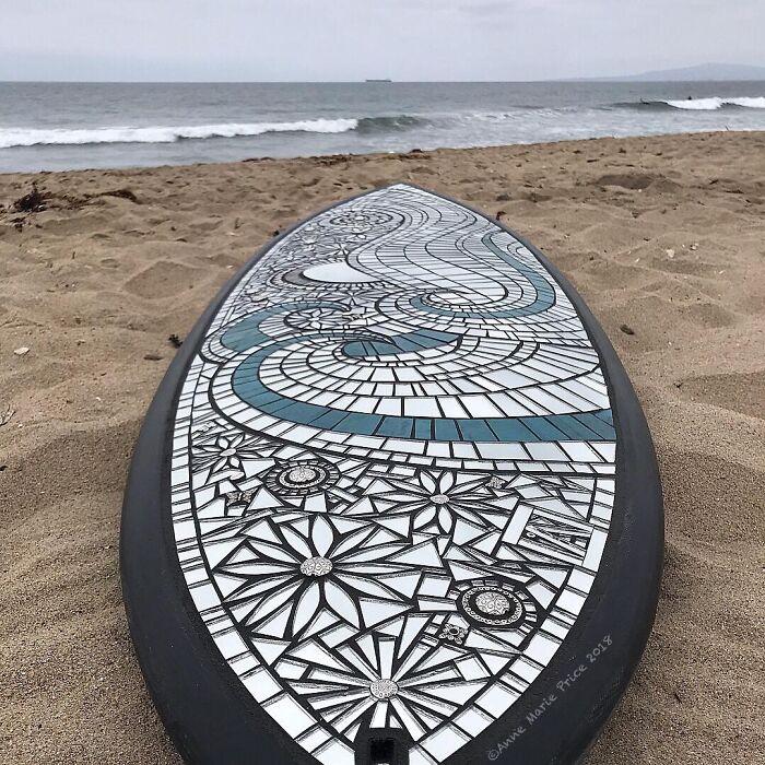 I Am A Mosaic Artist And I Create Contemporary Mosaic Surfboards (24 Pics) - 23