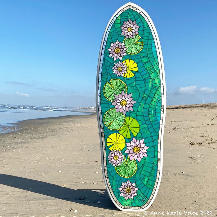 I Am A Mosaic Artist And I Create Contemporary Mosaic Surfboards (24 Pics) - 3